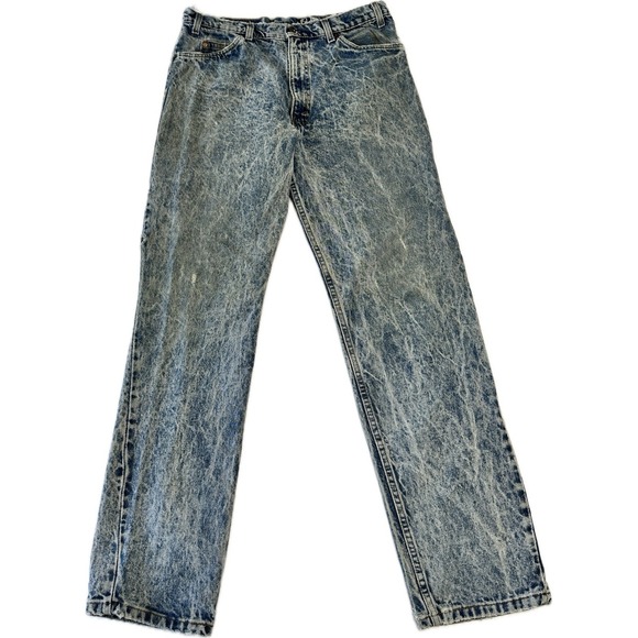 Vintage Levis Jeans Mens 36x34 (Act 34x32) Acid Wash USA 80s Distressed 40550 - Picture 1 of 16